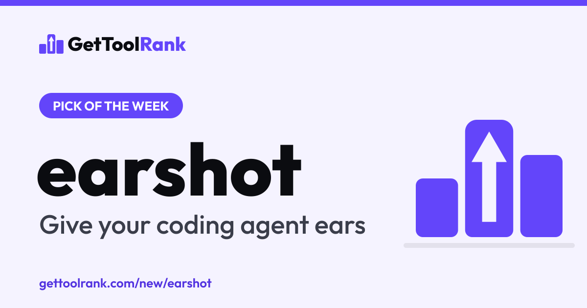 Pick of the week: earshot. Give your coding agent ears.